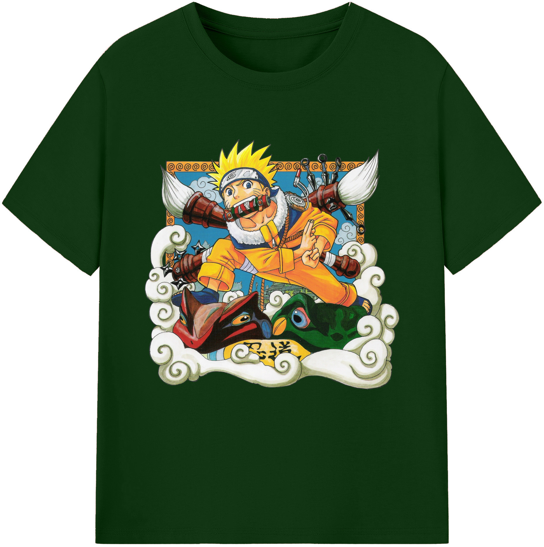 （画像用） NARUTO -ナルト- うずまき ナルト Uzumaki Naruto 綿100％半袖Tシャツ（フロントプリント）